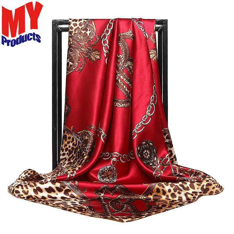 Scarf embellishments children hijab polyester satin scarf