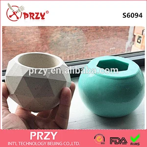 PRZY 3d silicone candle Mold vase and planters silicone molds for concrete
