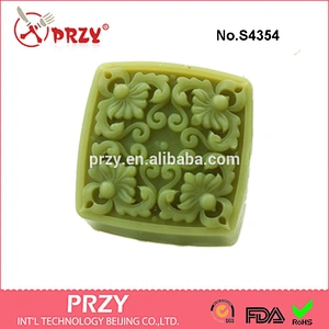 S4350 DIY leaf square shaped silicone soap mold handmade soap mold can be customized