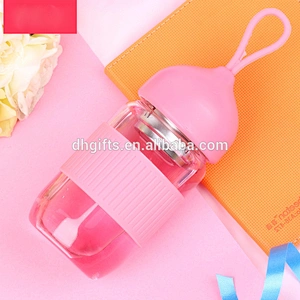 Food Grade Borosilicate Color Drinking Glass Water Bottle