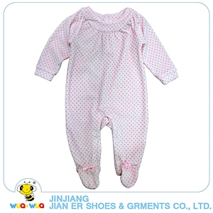 Custom color cotton long sleeve baby girls bodysuits romper with sock