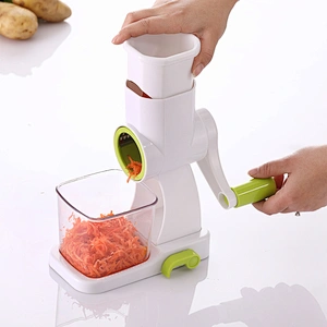 Multi manual 3 blades rotary cheese carrot vegetable grater