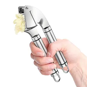 high quality professional industrial manual stainless steel garlic press