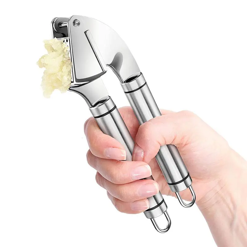 high quality professional industrial manual stainless steel garlic press