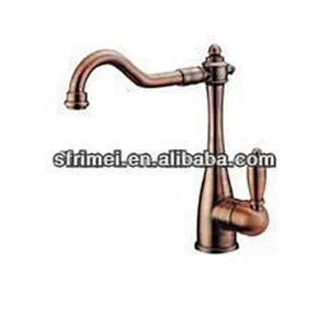 Antique Style Dark Bronze Kitchen Sink Water Taps