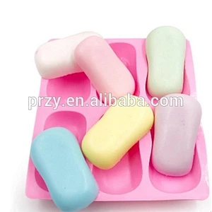 F1806 6 cavity Handmade soap mold silicone baby mold small waist mold