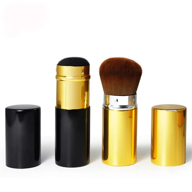 Wholesale high quality cosmetic makeup brush professional private label retractable blush powder make up brush