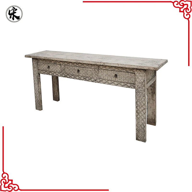 wholesale chinese vintage rustic reclaimed wood side table furniture