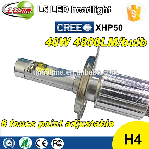 Fuente de fábrica Sistema eléctrico automático Accesorios para automóviles 9600lm XHP50 LED H4 HB2 HB5 auto motocicleta LED faro sin ventiladores !!!