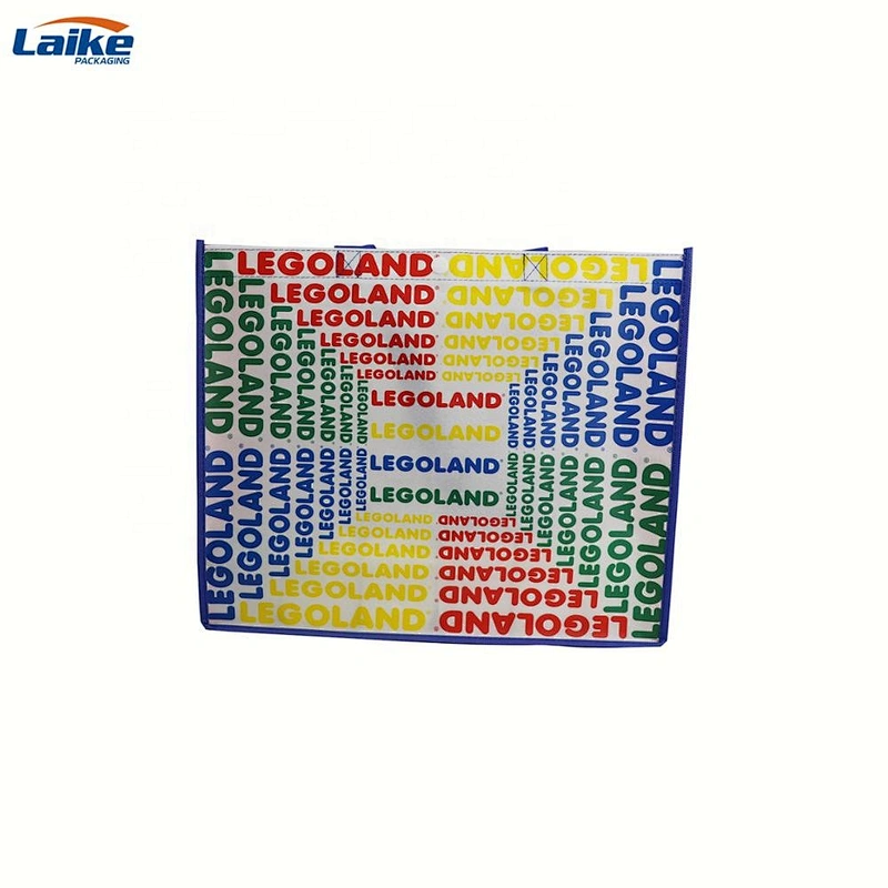 Wholesale promotional reusable colorful bopp laminated plastic  grocery hotel non woven bag