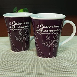 free design color changing coffee cup  lovely tree pattern custom color changing  mug  luxury 450ml hot water color changing mug