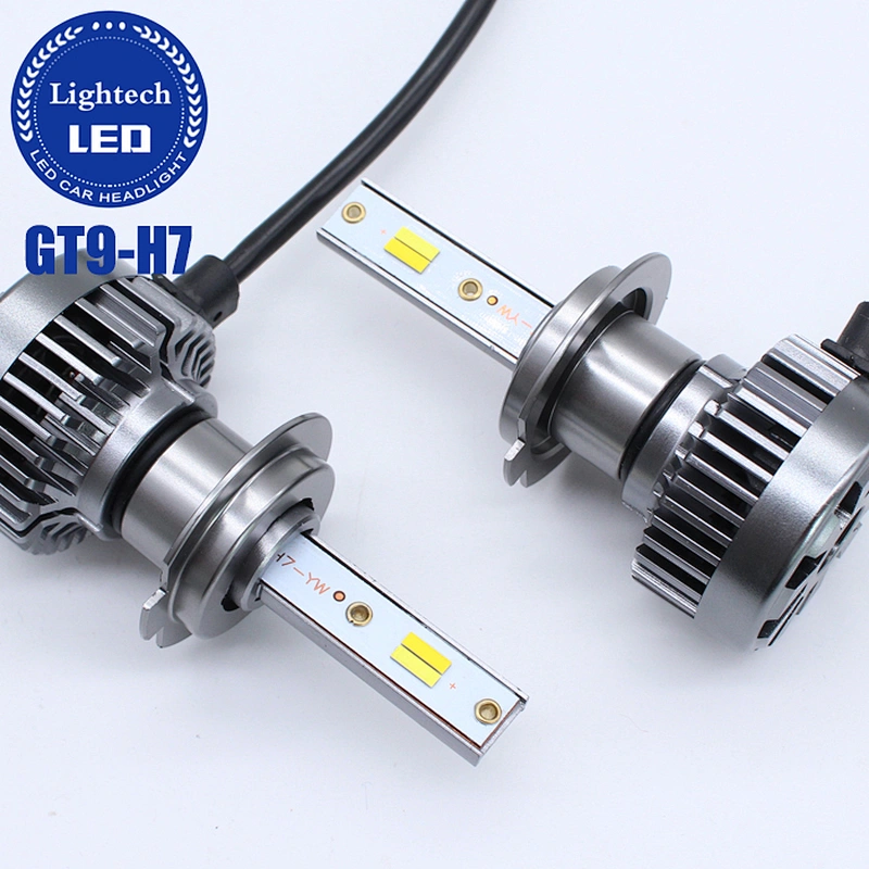 ERROR FREE GT9 Lightech Led Headlight CANBUS EMC 60W 8000LM H7 H11 HB3 9005 H1 3 Color All in One LED Headlight