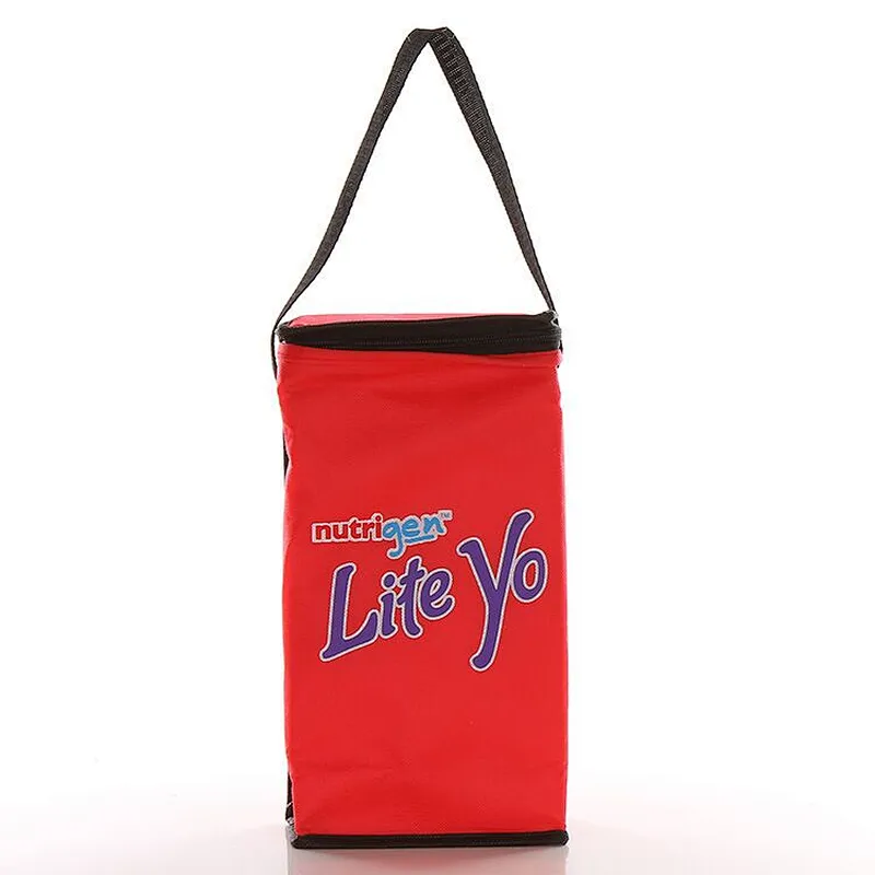 Custom wholesale red insulated bag rectangle for fast food packaging