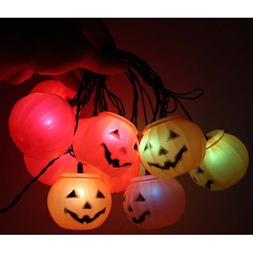 Halloween Pumpkin Light String 12 LED Lamp Decorations