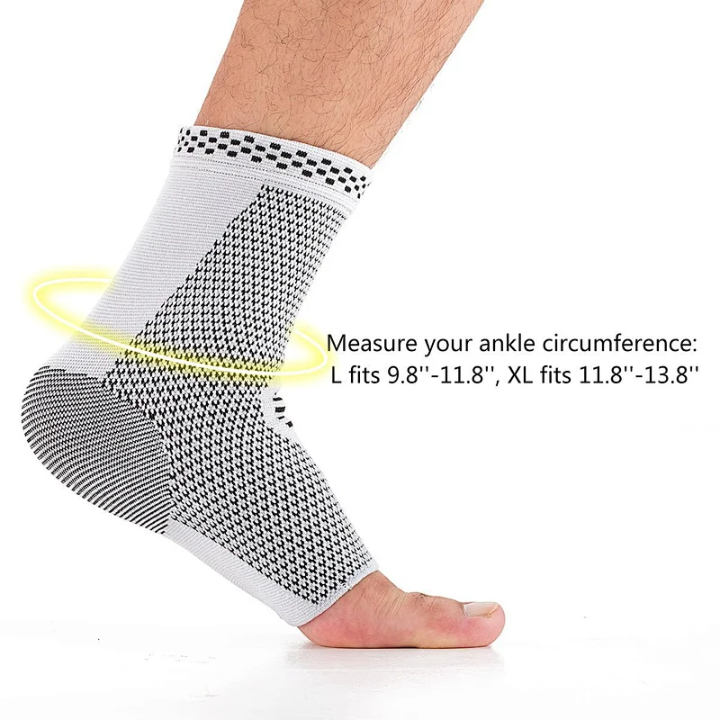 ankle support brace compression with single side edge for daily and sport