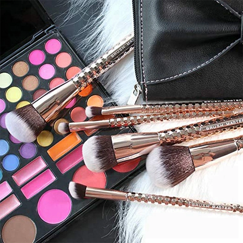 New Arrival Rose Golden Pro Makeup Brush Set 12pcs Completed Makeup Brush with Brushes Clutch For Makeup Studio