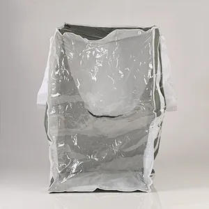 Custom silver cube woven bag with hand for packaging use