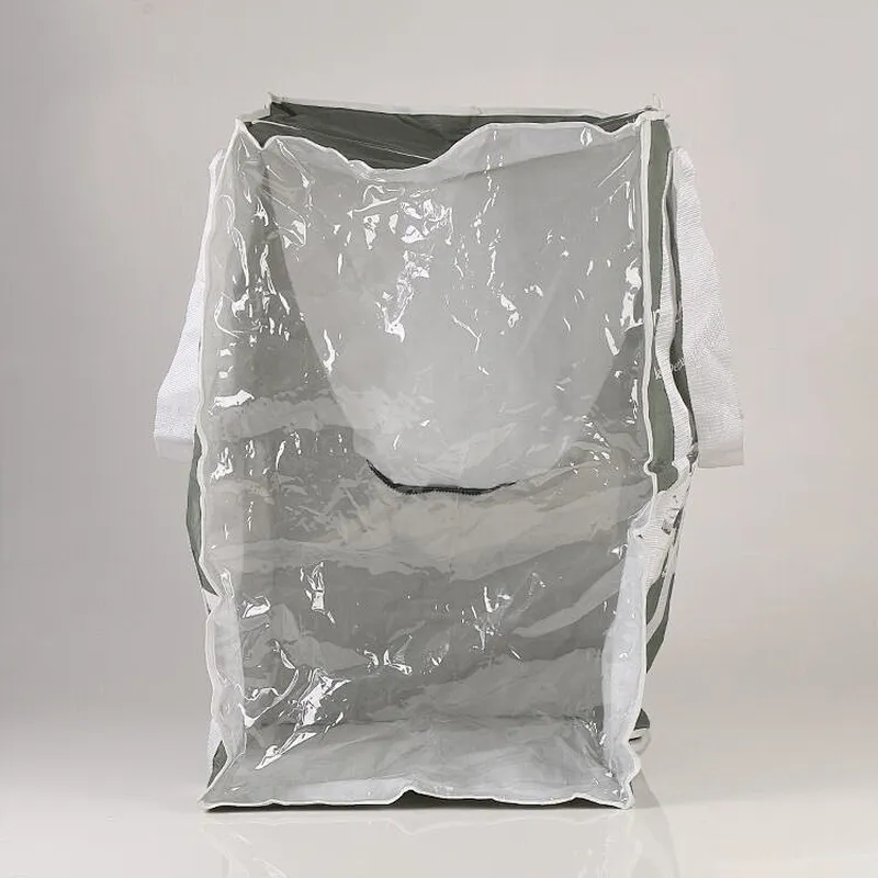 Custom silver cube woven bag with hand for packaging use