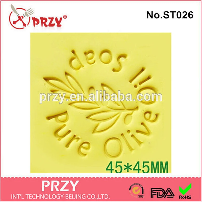 ST026 PRZY handmade diy olive oil shape soap stamp