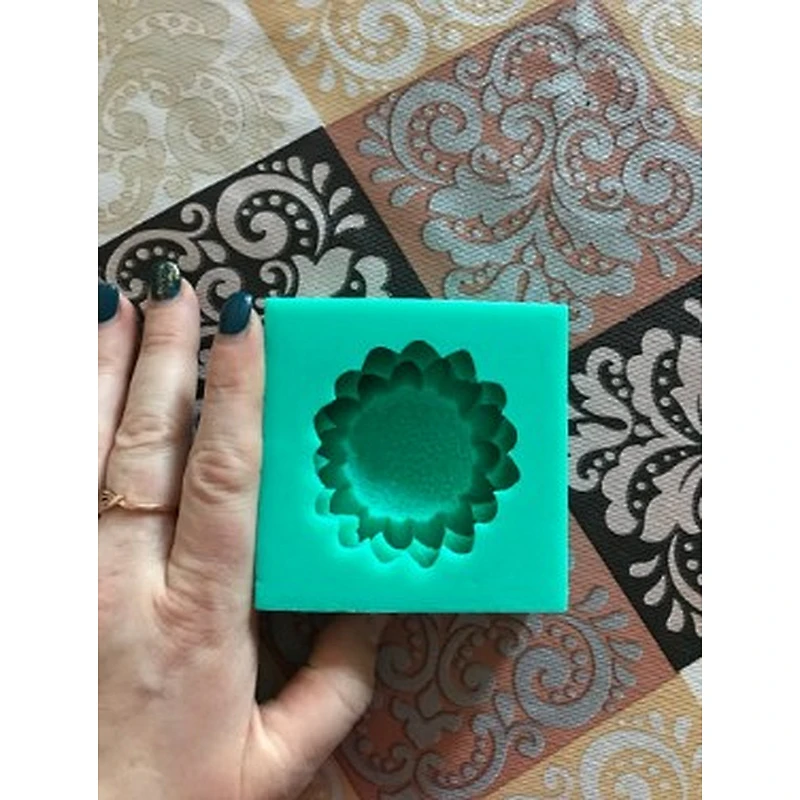 2018 new arrivals gel die 3D Aroma Stone Sunflower Flower Silicone molds for Soap