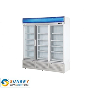 Beverage Cooler Display Cabinet Showcase Three Doors 1100L (SY-BC650C SUNRRY)