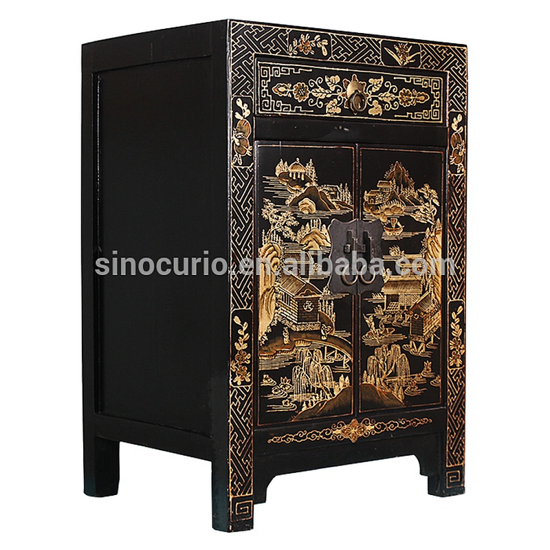 wholesale furniture china antique painted night stand & wood vase stands