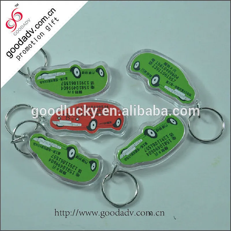 Hot sale custom fashion hand keychain clear plastic keychain