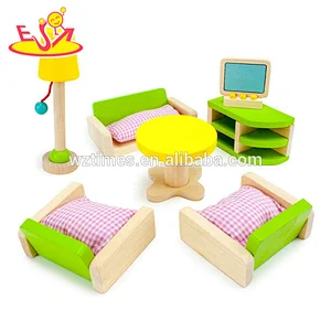 2018 Günstige handgefertigte moderne Puppenmöbel für Kinder 10pcs W06B069