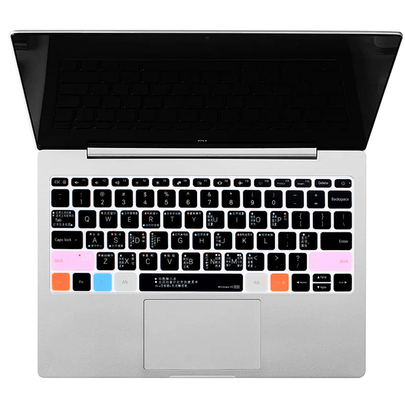 Waterproof Computer silicone keyboard skin Hollow Out Backlight Backlit Keyboard Cover for Xiao mi Air 13.3