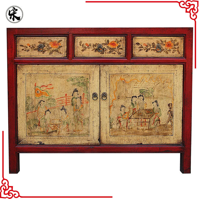chinese antique oriental handmade painted furniture in stores