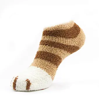 baby colorful double cuff pompoms thick cotton winter socks