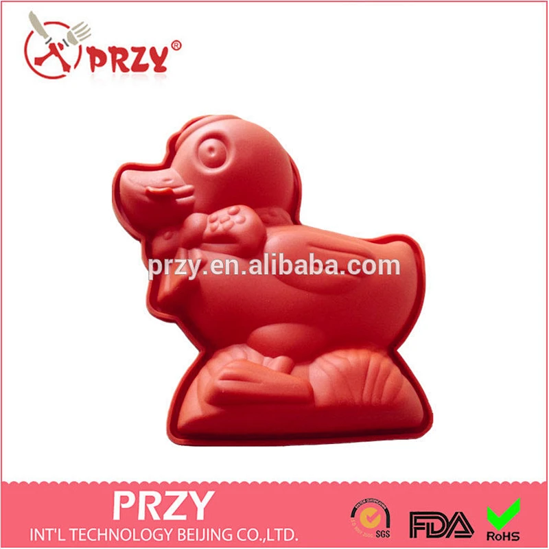 2015 newest modelling silicone duck cake pan