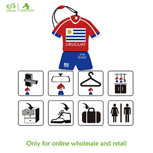 Uruguay football World Cup, new design, ball clothing, car air freshener, 8 kinds of hot sale smell in stock.