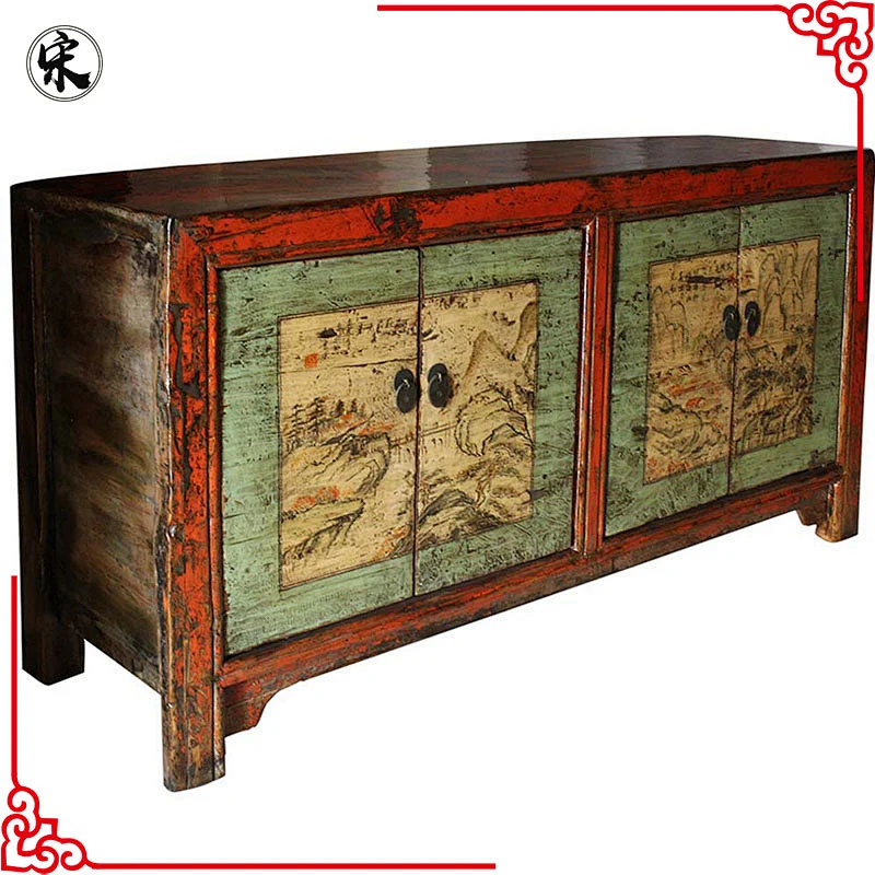 chinese antique oriental reproduction & recycled wood painted furniture