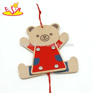 New design toddlers educational wooden puppet on a string W01A311