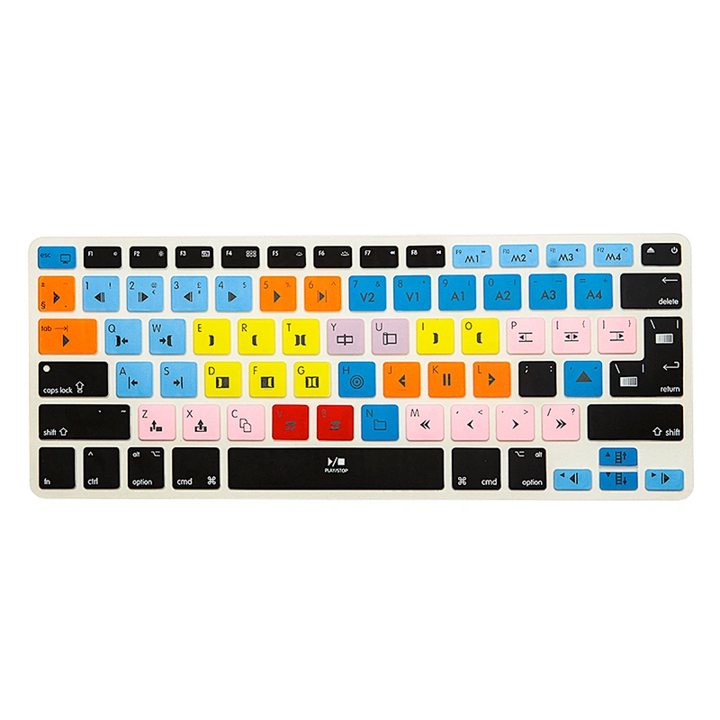 Amazon Hot Seller avid Media Composer Shortcuts Silicone Keyboard Protector For macbook pro laptop for macbook pro 13 case Air