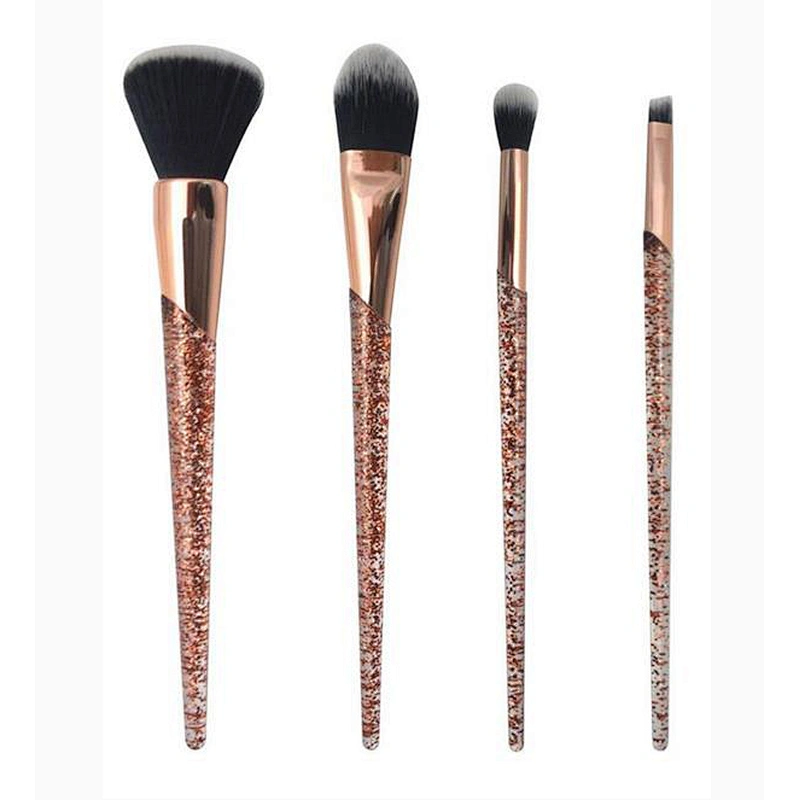 New design cosmetics tools 7pcs professional synthetic hair glitter makeup brush set