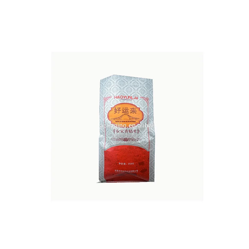 plastic PP woven bags packing for grains, cereal, rice, animal feed, vegetables