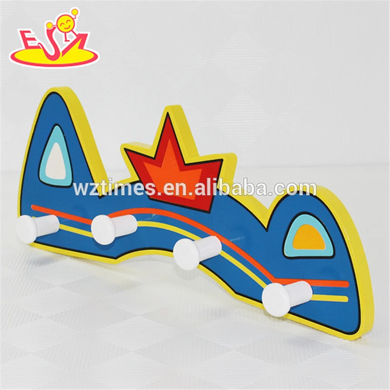 wholesale high quality colorful wooden kids hook for sale W09B041