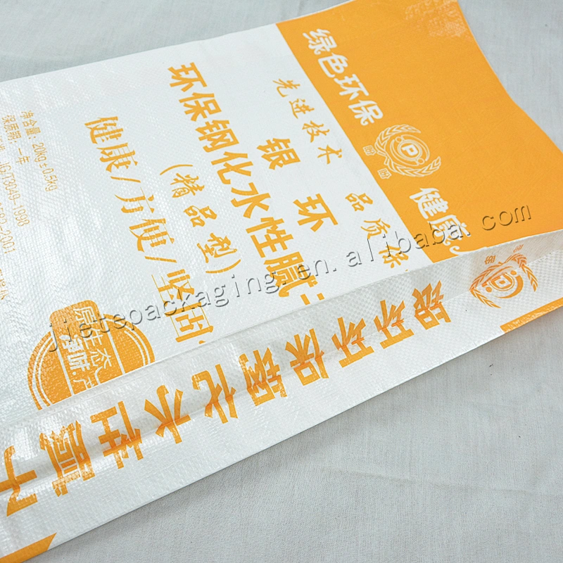 Gravure printing laminated pp woven cement bag 20kg for packing interior painting wall putty powder,tile adhesive