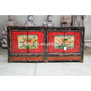 Vintage Rustic Furniture Mongolia Cabinet