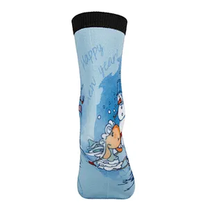 High Technique Printing  Style Women Fashion 3d Funny Christmas Socks