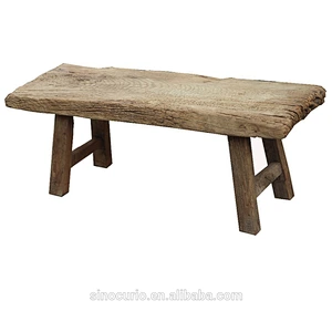 Chinese antique reclaimed wood outdoor bench natural recycled solid wood bench
