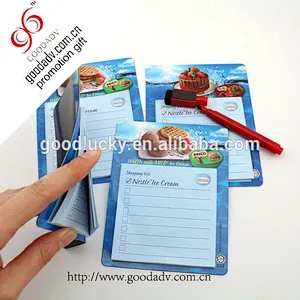 promotional shaped sticky notepad fridge magnet note pad