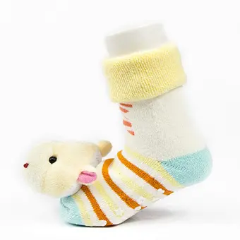 Autumn Winter wholesale kids manufacturers Newborn non slip floor lovely cartoon cat bear coral velvet Baby shoe Socks