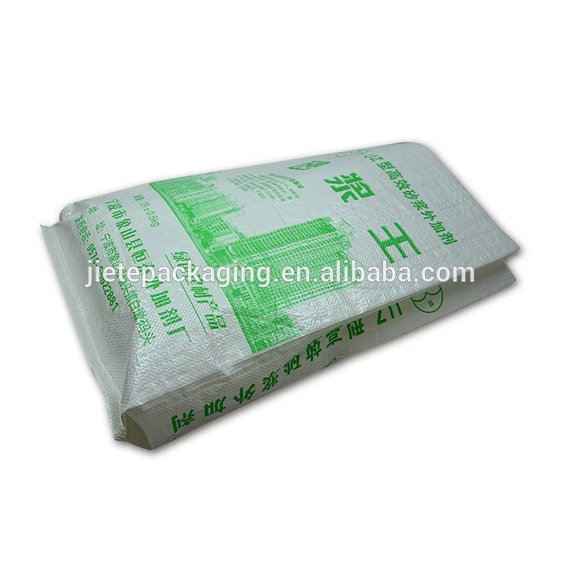 high quality recyclable plastic PP woven mortar, putty packaging bag with ordinary printing 25kg 50kg manufacturer from China