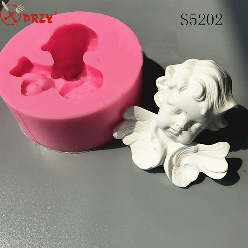 S5202 Big head closed eyes angel aroma gypsum silicone mold silicone soap molds