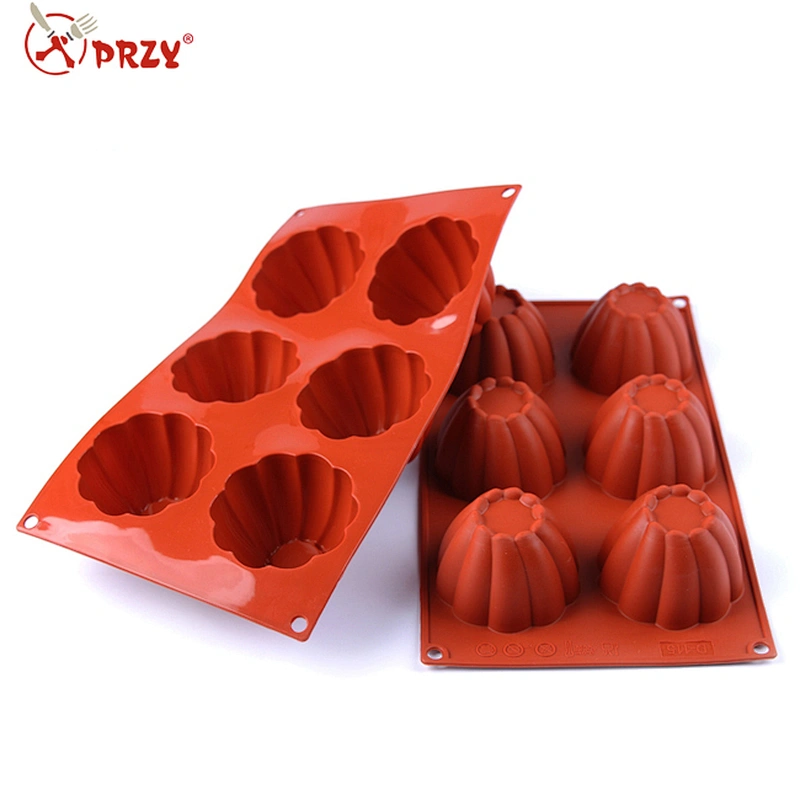 6 cavity flower shape silicone mold cake mold mousse pudding mold