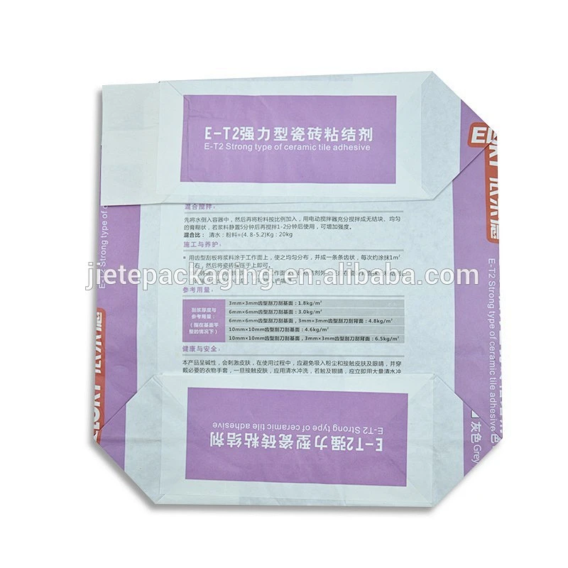 25kg valve open multilayer wall putty, waterproof slurry kraft paper bag