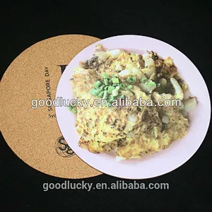 custom design cork wooden placemats oval shaped placemat